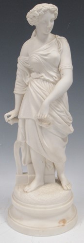 Lot 7 - A Parian figure of classical lady embematic of...