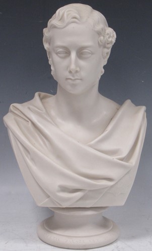 Lot 10 - A Parian bust of Edward, Prince of Wales, for...