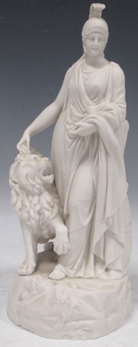 Lot 5 - A Parian figure of Britannia, 35cms high