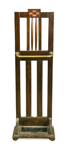 Lot 234 - Attributed to E. A. Taylor, a Glasgow School oak stick stand