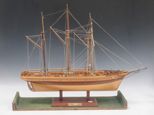 Lot 182 - A wooden model sailing ship 'Rhoda Mary 1898',...