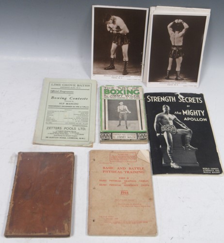 Lot 215 - Ephemera and books, Wrestling and Boxing...