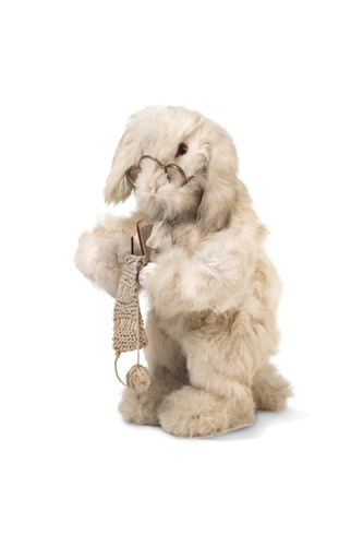 Lot 198 - A Roullet & Decamps knitting rabbit automaton, early 20th century