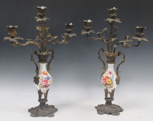 Lot 198 - Pair early 19th century three-branch...