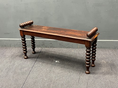 Lot 593 - An oak window seat, late 19th century, with...
