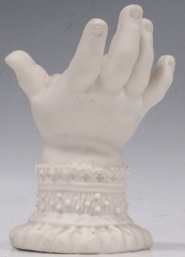 Lot 43 - A Worcester Parian model of a hand, the lace...