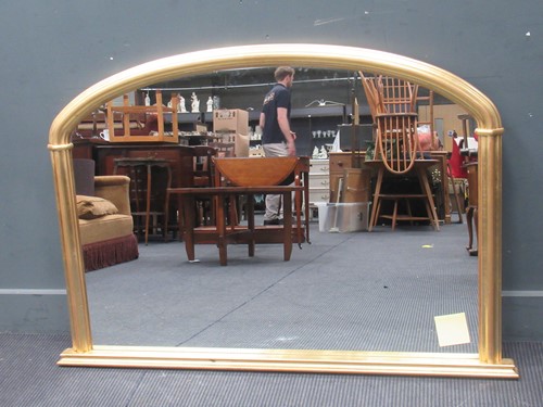 Lot 572 - A Victorian style gilt framed overmantel...