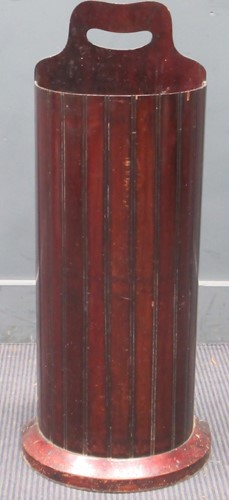 Lot 638 - A mahogany bow fronted stick stand, early 20th...