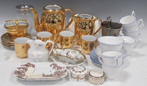 Lot 142 - Blue and white part coffee set, Crown...