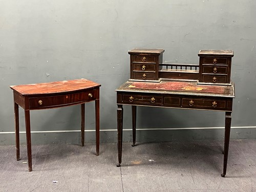 Lot 606 - A Victorian ebonised bonheur-du-jour type...