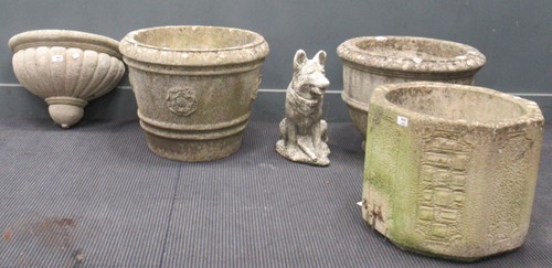 Lot 690 - An octagonal sided garden planter 37cm high...