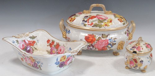 Lot 140 - A part Derby service, circa 1820, painted by...