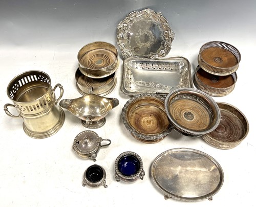 Lot 163 - A collection of silver plated items including...