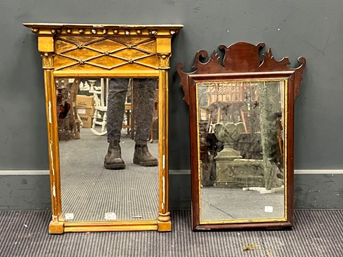 Lot 615 - A Regency style gilt framed pier mirror with...