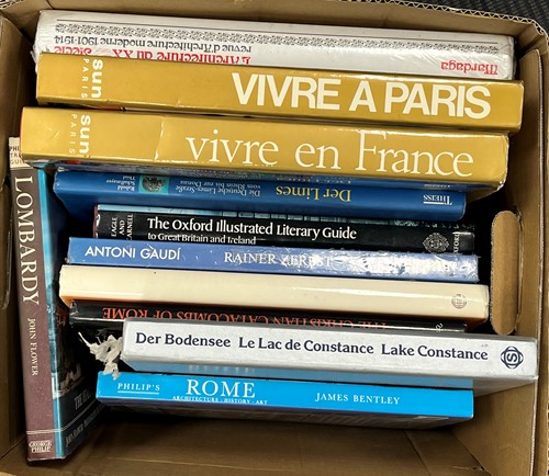 Lot 250 - Three boxes of books relating to travel,...