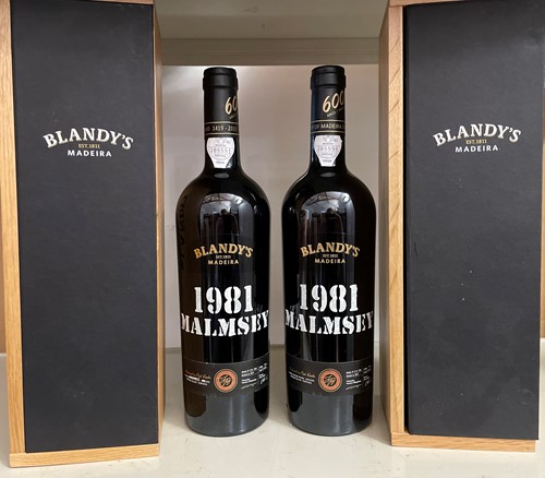 Lot 232A - Blandy's Madeira 1981 Malmsey, 2 bottls from a...