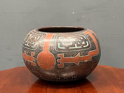 Lot 261 - A large Brazilian terracotta bowl, late 20th...