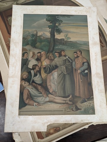Lot 317 - Thirteen Unframed Arundel Society Chromolithographs