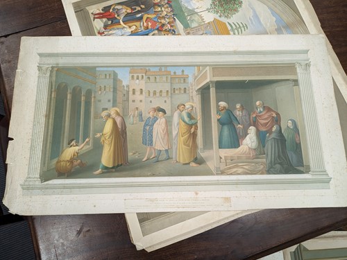 Lot 317 - Thirteen Unframed Arundel Society Chromolithographs