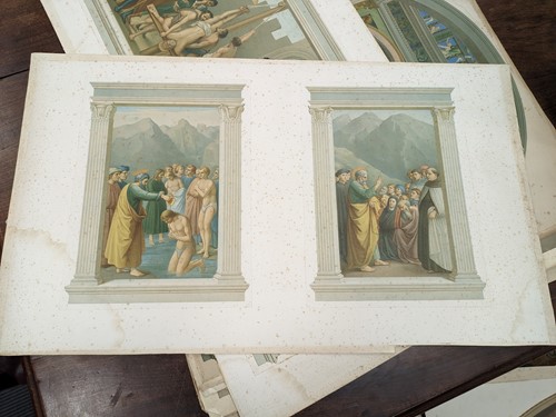 Lot 317 - Thirteen Unframed Arundel Society Chromolithographs