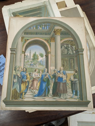 Lot 317 - Thirteen Unframed Arundel Society Chromolithographs