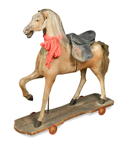 Lot 363 - A child's toy ride-on horse, 19th century