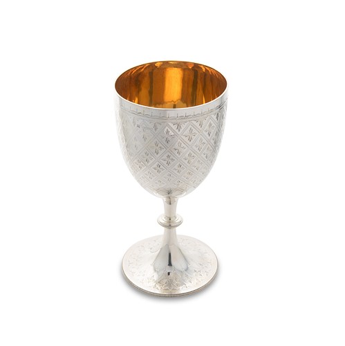 Lot 380 - A Victorian silver goblet