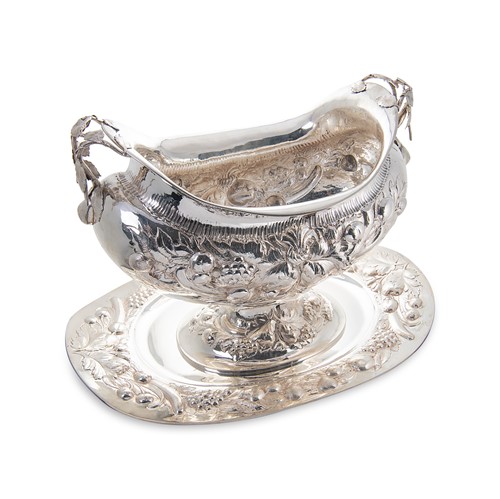Lot 336 - A 20th century Italian metalwares silver centrepiece and underplate