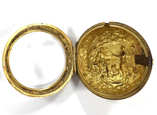Lot 246 - Ralph Threlkeld, London - An early 18th century gold pair cased pocket watch