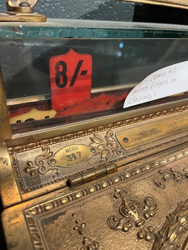 Lot 320 - A National gilt brass cash register, early 20th century