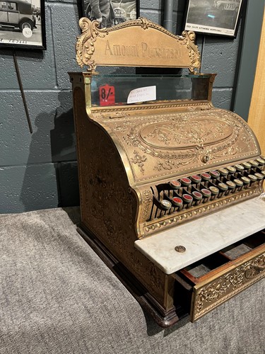 Lot 320 - A National gilt brass cash register, early 20th century