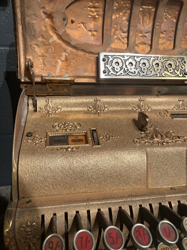 Lot 320 - A National gilt brass cash register, early 20th century