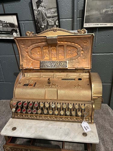 Lot 320 - A National gilt brass cash register, early 20th century