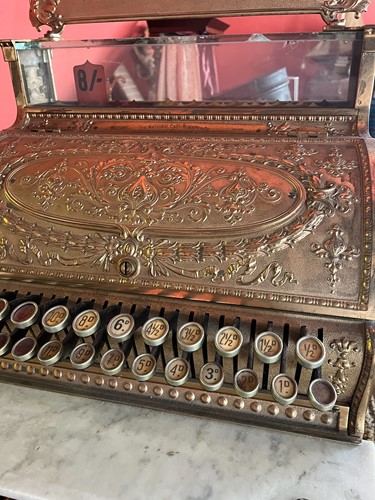 Lot 320 - A National gilt brass cash register, early 20th century