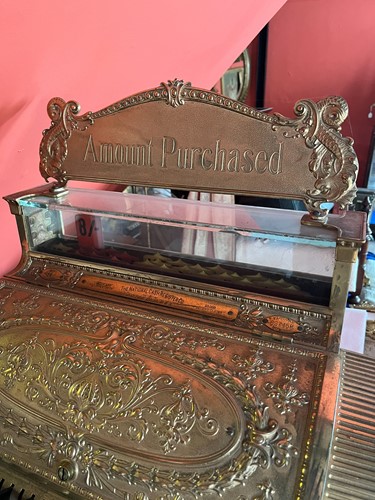 Lot 320 - A National gilt brass cash register, early 20th century