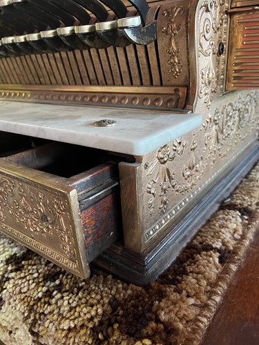 Lot 320 - A National gilt brass cash register, early 20th century