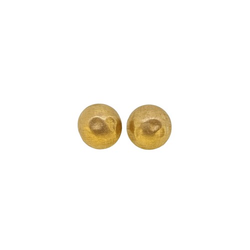 Lot 114 - A pair of domed ear clips