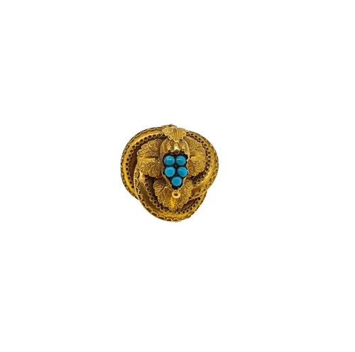 Lot 109 - A Victorian turquoise  brooch