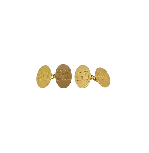 Lot 117 - A pair of 18ct gold cufflinks