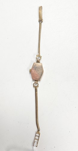 Lot 401 - A 9ct gold wristwatch by Trebex