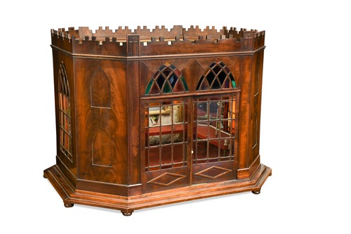 Lot 134 - A mahogany Gothic diorama