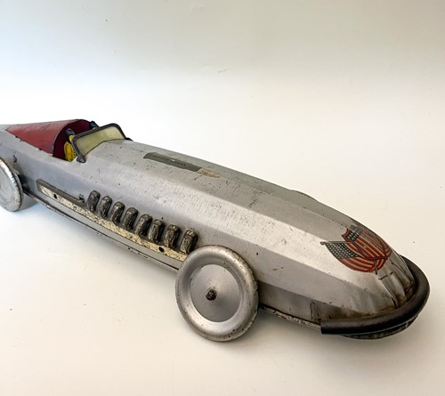 Lot 168 - Buffalo Toys tinplate model 'Silver Bullet' speed car, American, circa 1930