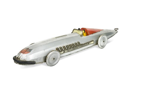 Lot 168 - Buffalo Toys tinplate model 'Silver Bullet' speed car, American, circa 1930