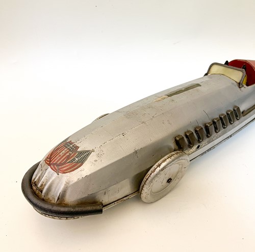 Lot 168 - Buffalo Toys tinplate model 'Silver Bullet' speed car, American, circa 1930