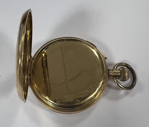 Lot 235 - William Greenwood, Leeds - A Swiss 18ct gold open faced chronograph pocket watch