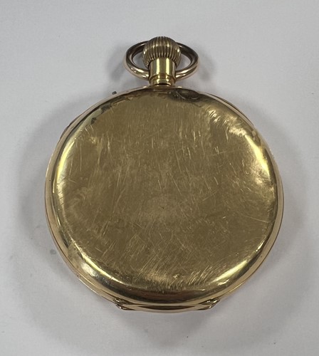 Lot 235 - William Greenwood, Leeds - A Swiss 18ct gold open faced chronograph pocket watch