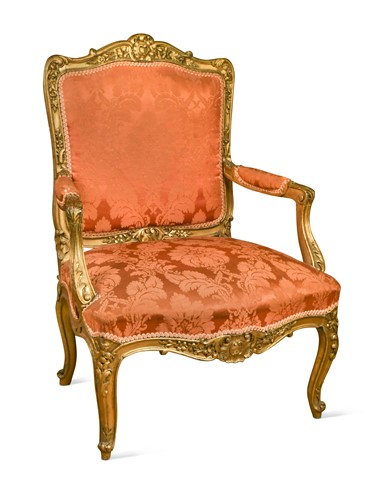 Lot 302 - A Louis XV giltwood armchair