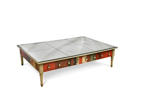 Lot 261 - A contemporary mirrored coffee table