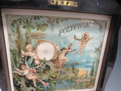 Lot 101 - A Polyphon disc musical box, serpentine shaped...