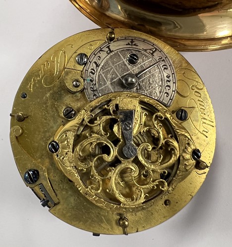 Lot 181 - Romilly, Paris - An 18th century open faced pocket watch